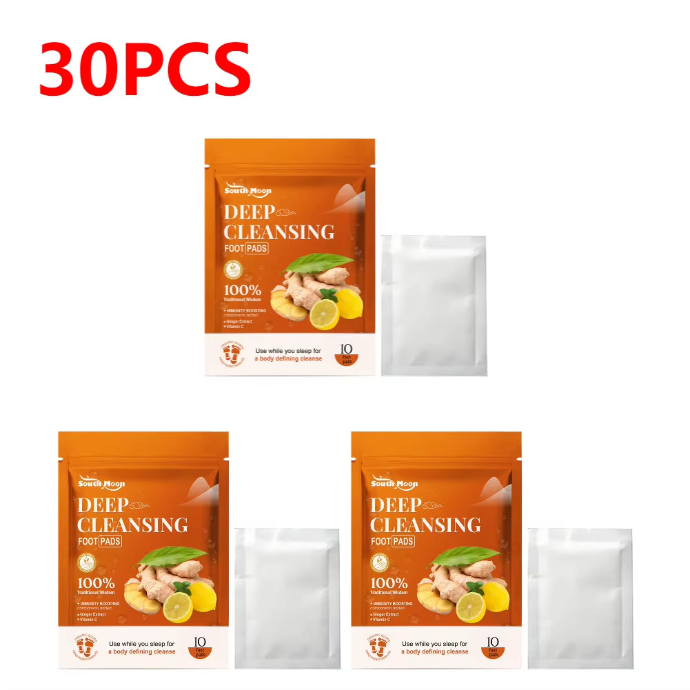 10-40Pcs Ginger Deep Detox Foot Pads Natural Herbal Relief Stress Improve Sleep Cleansing Detox Slimming Foot Care Tool
